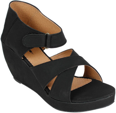 

Bellafoz Women Black Wedges