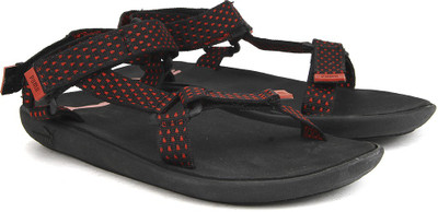 

Puma Men black-high risk red-steel gray Sports Sandals