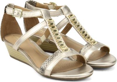 

Clarks Women Metallic Combi Wedges