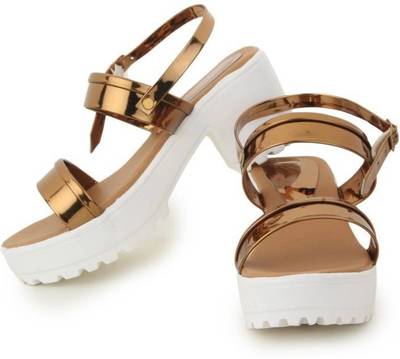 Nshell Women Copper Heels