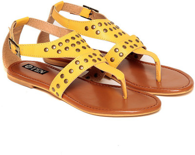 

TEN Women Yellow Sandals