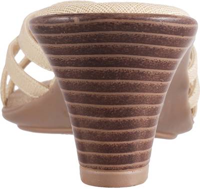 Mochi Women 20,Beige Heels