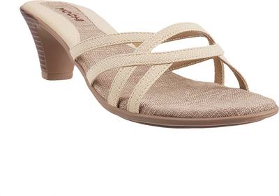 Mochi Women 20,Beige Heels