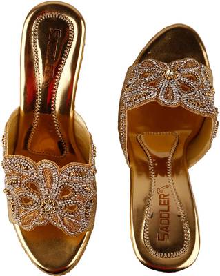 Saddler Women Gold Heels