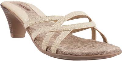 Mochi Women 20,Beige Heels