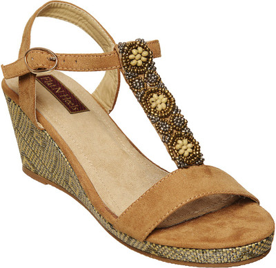 

Flat n Heels Women Brown Wedges