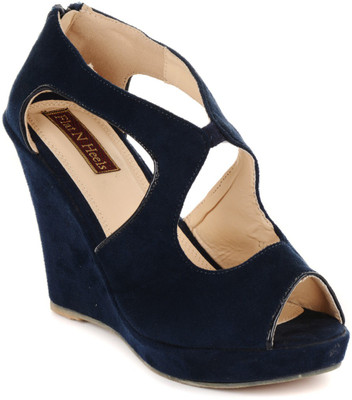 

Flat n Heels Women Navy Wedges