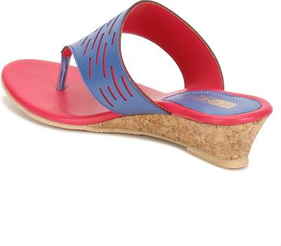 Yepme Women Blue &amp; Red Heels