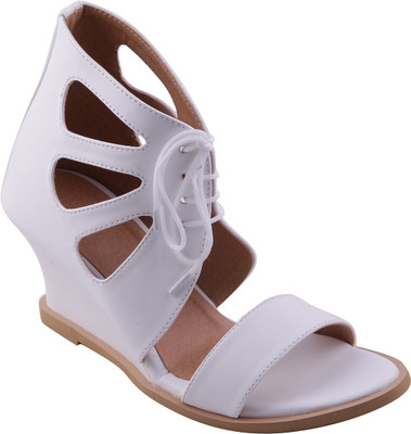 

Adorn Women White Wedges