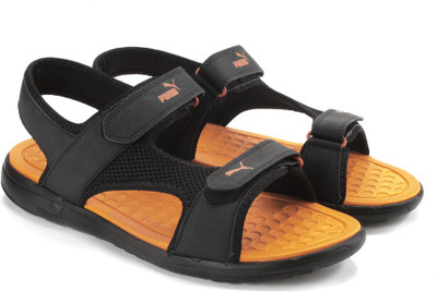 

Puma Men black/orange/cyan blue Sports Sandals