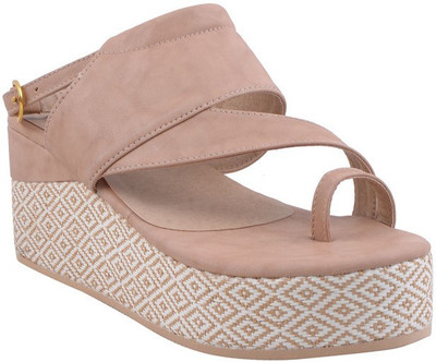 

Adorn Women Beige Wedges