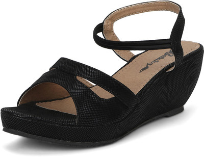 

Bellafoz Women BLACK Wedges