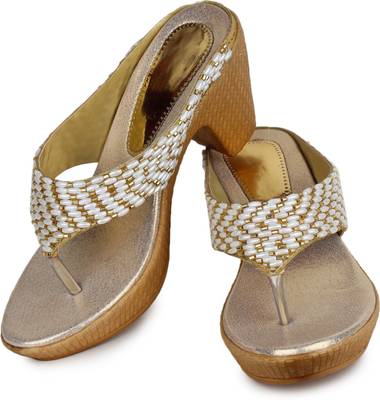 Shoetopia Women Golden Heels