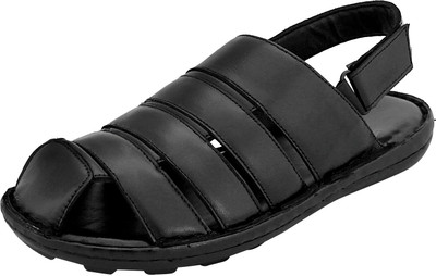 

Feather Leather Men Black Sandals