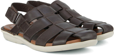 

Clarks Men Dark Brown Lea Sports Sandals