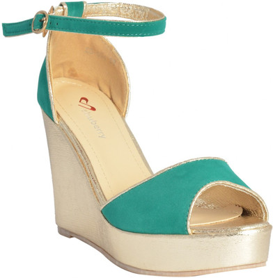 

Shuberry Women Green Wedges