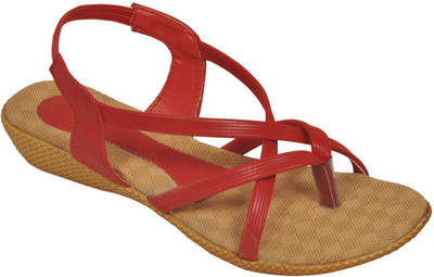 

Bare Soles Women Red Flats