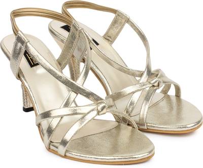 Shoetopia Women Golden Heels