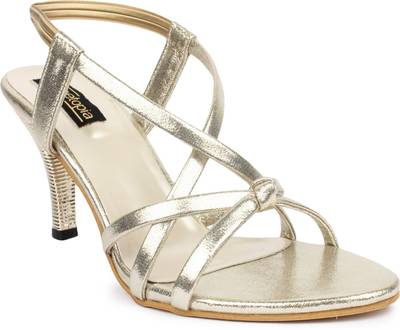 Shoetopia Women Golden Heels