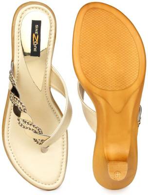 Shezone Women Golden Heels