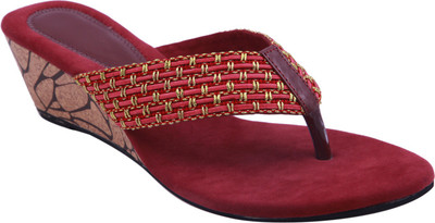 

Adorn Women Maroon Wedges