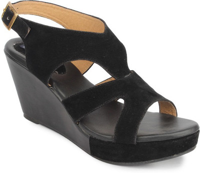 

Sindhi Footwear Women Black Wedges