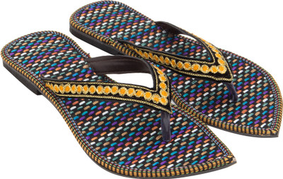 

Footrendz Women Blue::yellow;white Flats