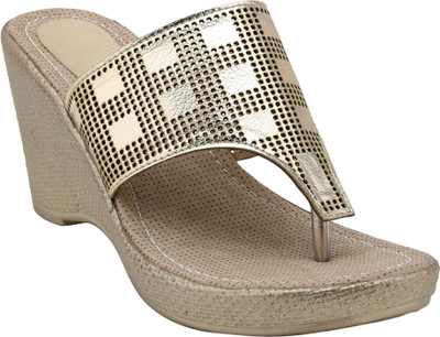 Bruno Manetti Women Gold Wedges