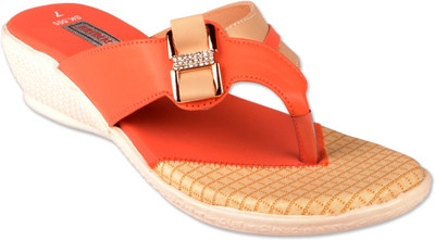 

Pipilika Women ORANGE & CAMEL Wedges