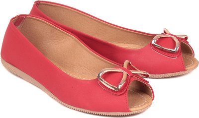

Bare Soles Women red Flats