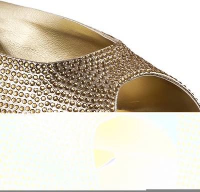 Mochi Women 15,Gold Heels