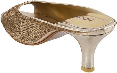 Mochi Women 15,Gold Heels