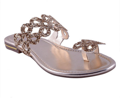 

Adorn Women Golden Flats
