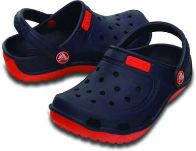

Crocs Boys Sports Sandals, Nautical navy/flame