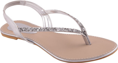 

Adorn Women Silver Flats