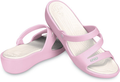 Crocs Women Pink Wedges