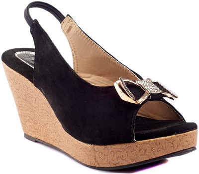

Dolphin Miles Women Black Wedges