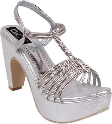 

DICY Women Silver Wedges