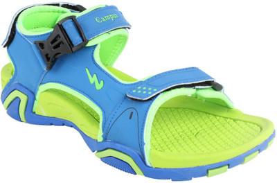 

Action Campus Men Sky Blue and Fluorescent Green Sandals