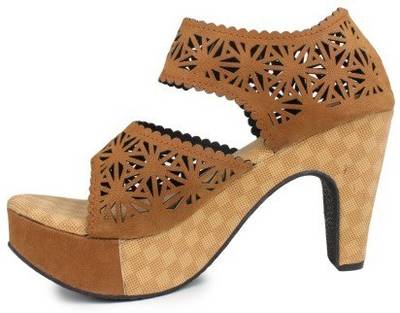 Nshell Women Tan Heels