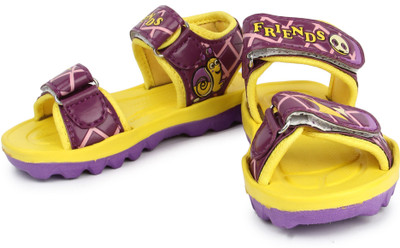 Kidsfly Boys & Girls Sports Sandals, Yellow purple
