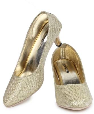 Shoetopia Women Golden Heels