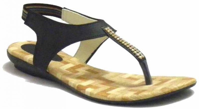 Indirang Women Black Flats