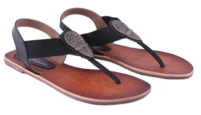 13% OFF on Ncollections Black Sandal Women Black Flats 13% OFF on Ncollections Black Sandal Women Black Flats
