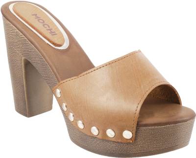 Mochi Women 23,Tan Heels