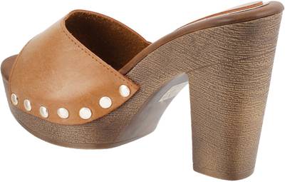 Mochi Women 23,Tan Heels