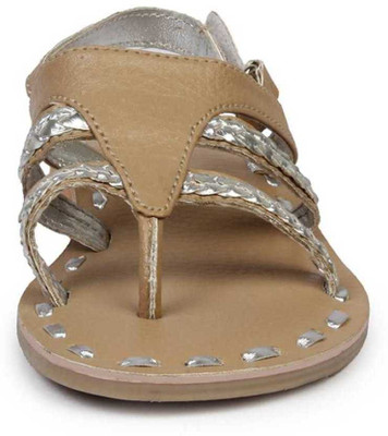 

Beanz Girls Flats, Beige/silver