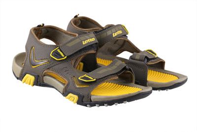 

Lotto Men Olive Yellow Sports Sandals