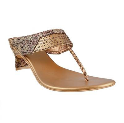 Mochi Women 28,Antiq-Gold Heels