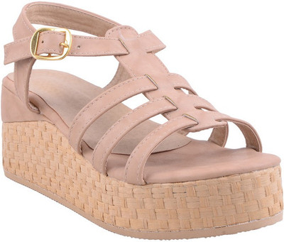 

Adorn Women Beige Wedges